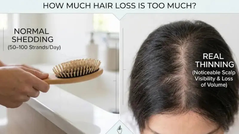 How Much Hair Loss Is Too Much? The Science of Normal Shedding vs Real Thinning.