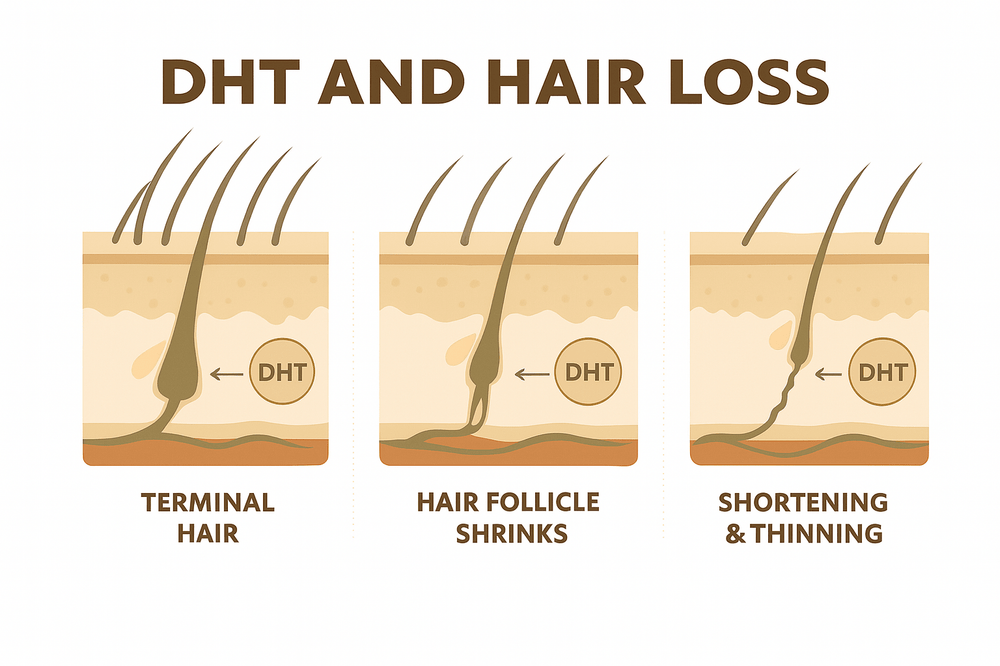 What Is DHT and Is It Making Your Hair Thinner? Everything You Need to Know - Tasic Pure Oils